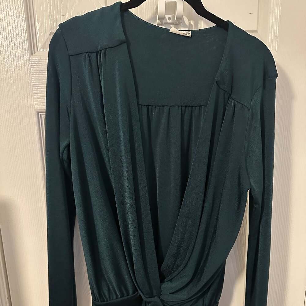 Free People Intimately Turnt Bodysuit in Green Pine Size Medium - Picture 4 of 8